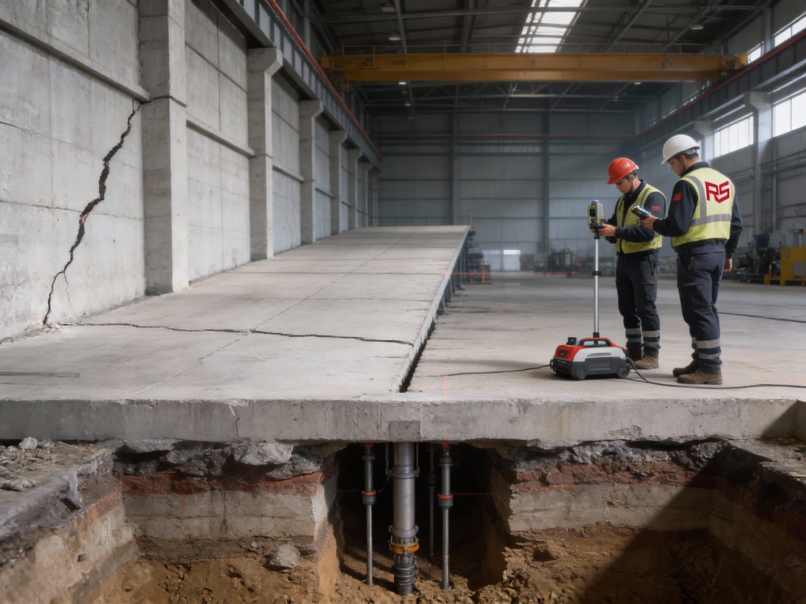 Diagnóstico y solución de hundimientos diferenciales en una nave industrial