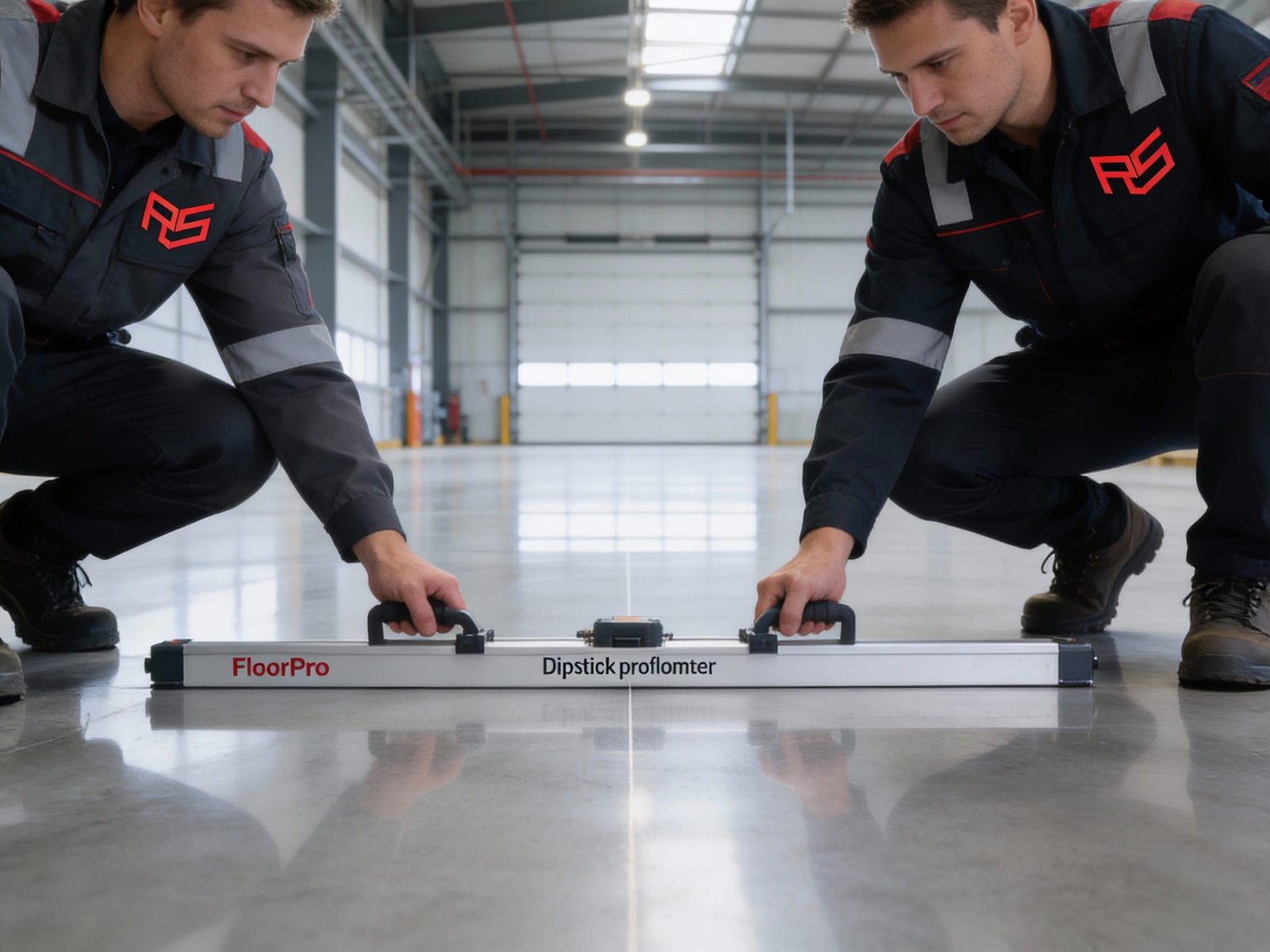 Medición de planicidad en pisos industriales conforme a normas internacionales